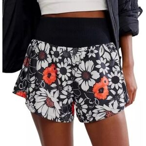 New Free People Movement Carpe Diem Print Shorts, NWT, Sz. L